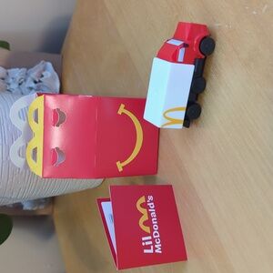 Lil Mcdonalds Miniature delivery truck toy in mini happy meal box brand new